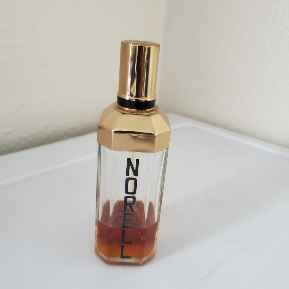 Vintage Norell Spray Cologne 2.5oz Fluted Glass Bottle Partial GoldCap Fragrance
